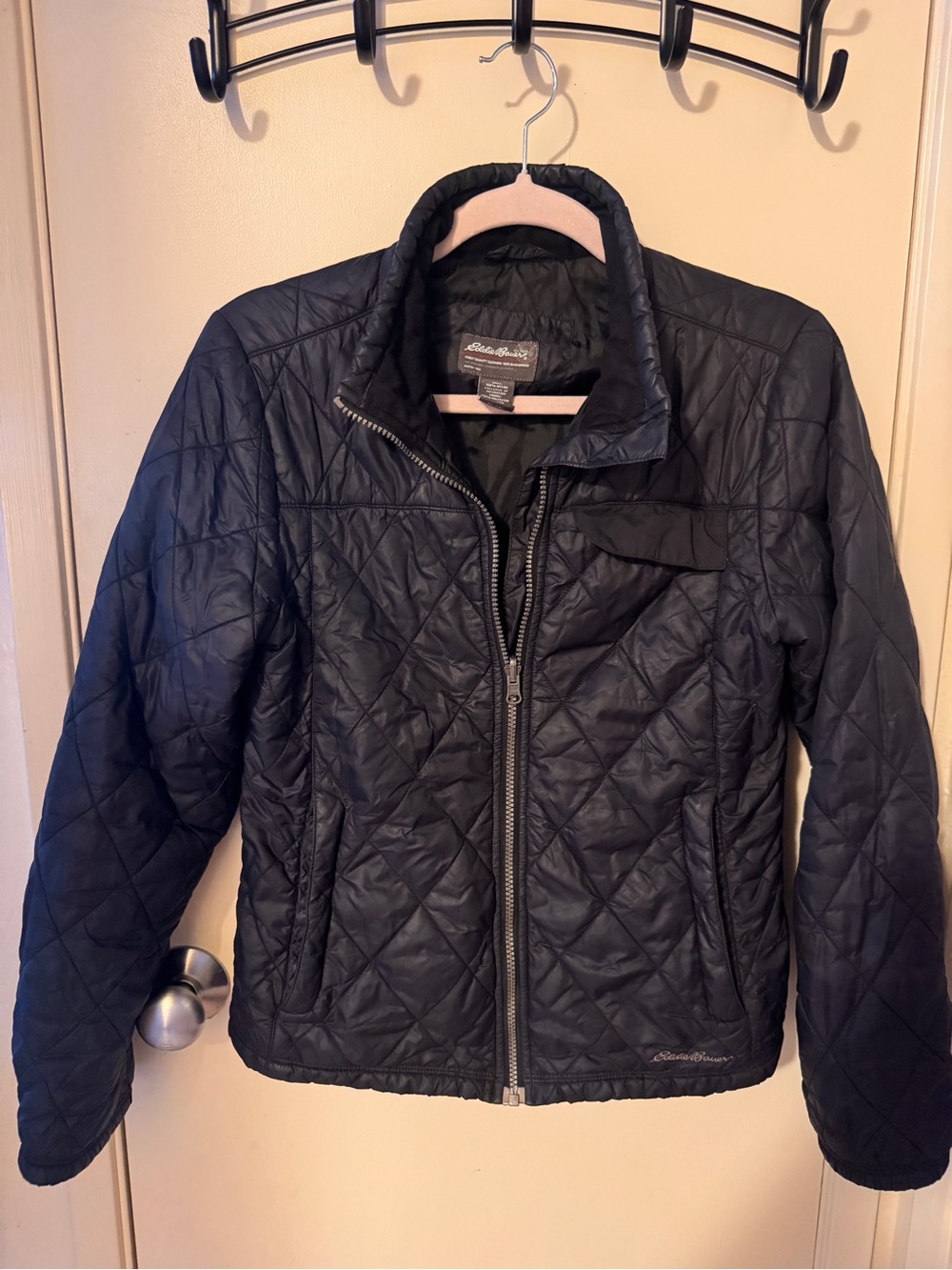 Eddie Bauer Quilted Black Lightweight Puffer Jacket